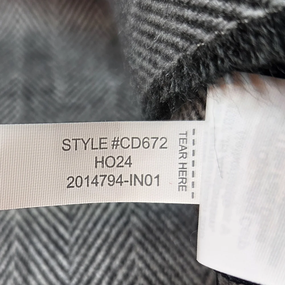 J. Crew Factory Herringbone Scarf Heather Charcoal Mens